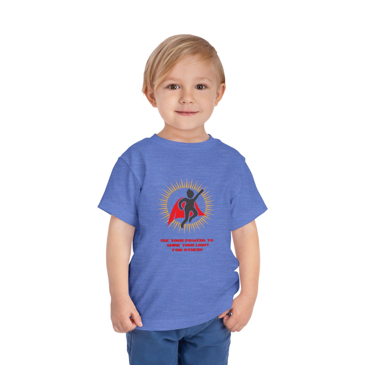 Toddler Tee - 'Use Your Powers to Pass Your Light' Superhero Graphic