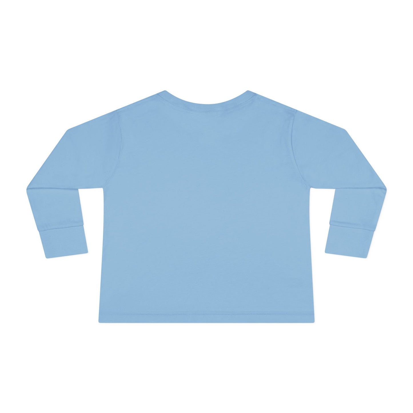 Health Toddler Long Sleeve Swim for Health tee, featuring long sleeves and ribbed cuffs, designed for comfort and durability during beach or pool activities. Back of the shirt.