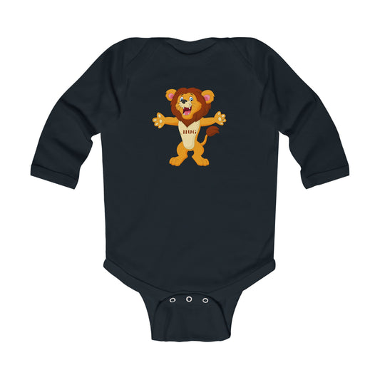 Hug Lion Infant Long Sleeve Bodysuit — Cute Roaring Baby Onesie