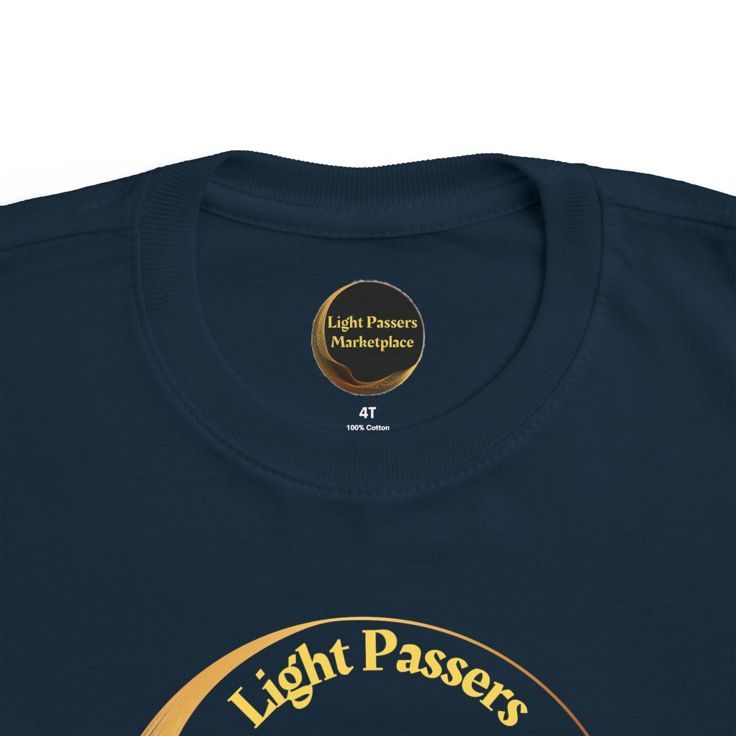 Toddler's Tee - 'Do Good Deeds' Light Passers Relay Design, featuring a close-up logo on a soft, lightweight fabric, ideal for active play.