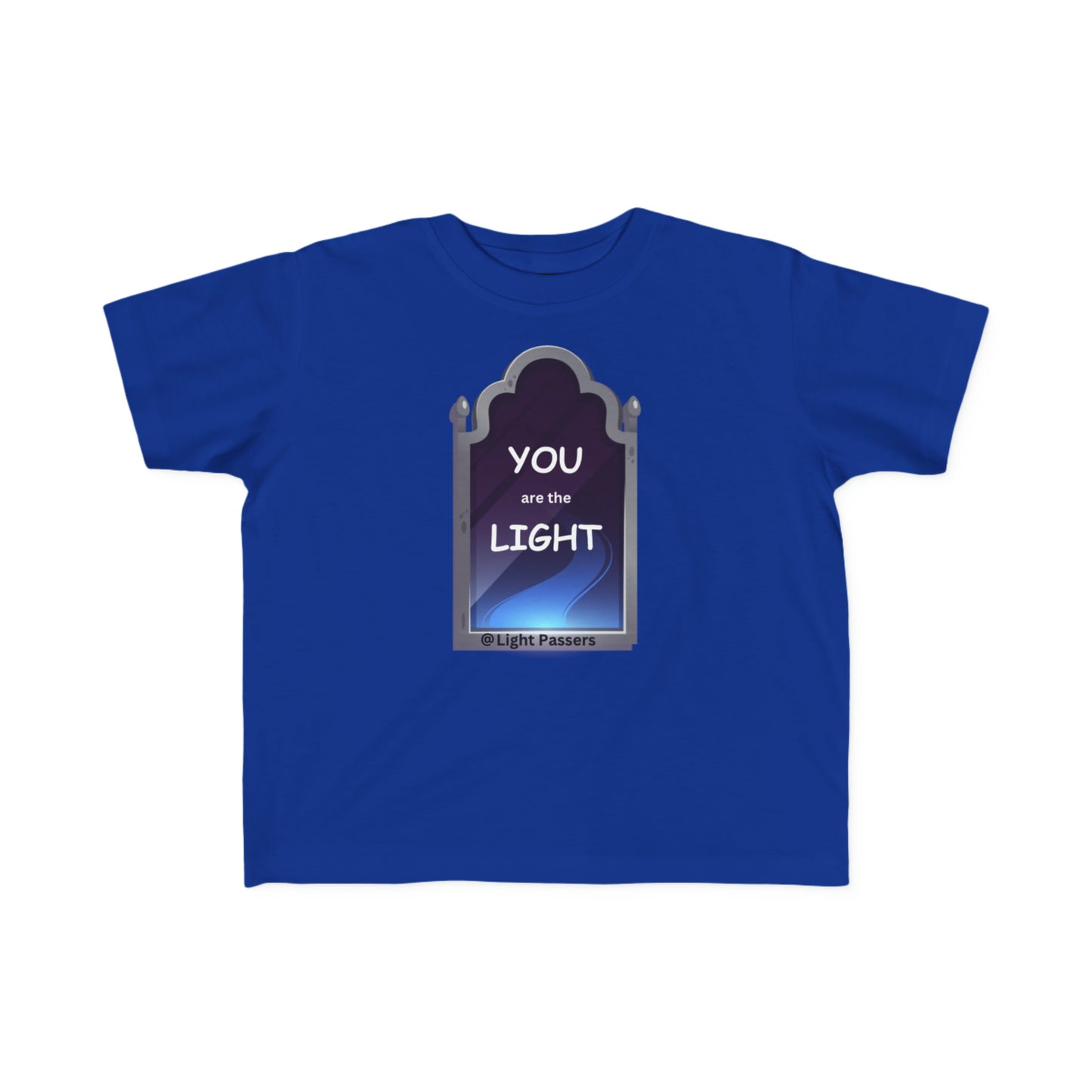 A toddler's tee with a high-quality print featuring the You are the Light Mirror design. Made of soft, durable cotton for sensitive skin, with a tear-away label and a classic fit.