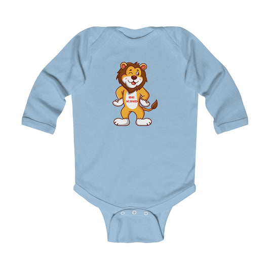 Be Kind Lion Baby Long Sleeve Bodysuit/Onesie