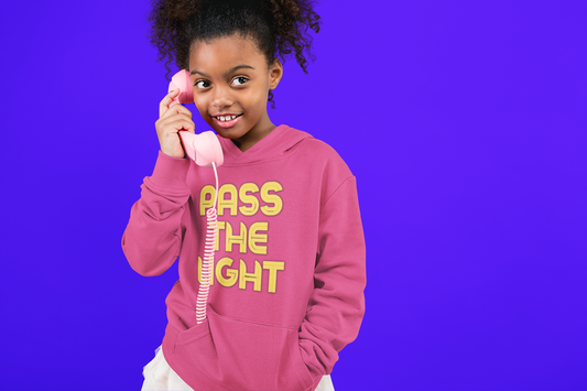 Light Passers Marketplace Pass the Light Youth Heavy Hooded Sweatshirt Simple Messages