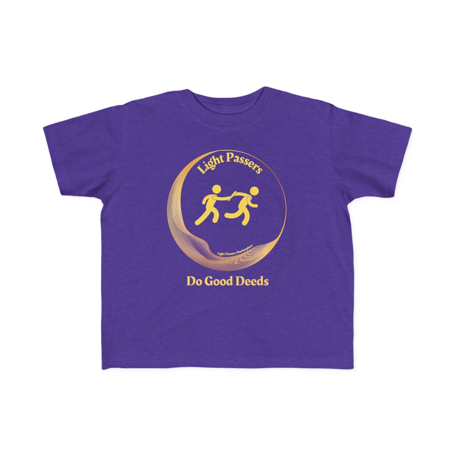 Toddler's Tee - 'Do Good Deeds' Light Passers Relay Design, featuring a playful logo and text, perfect for active play and promoting positivity.