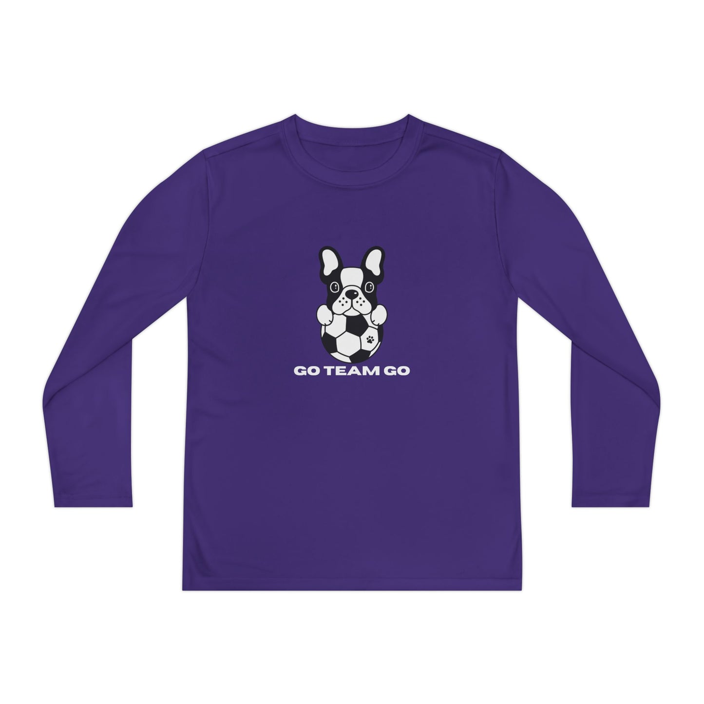 Youth Long Sleeve Soccer Dog Go Team Go