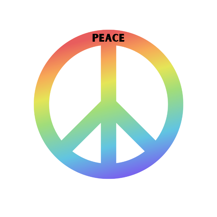 Kids/Youth Rainbow Peace Sign T-Shirt — "Peace" Graphic Tee for Children