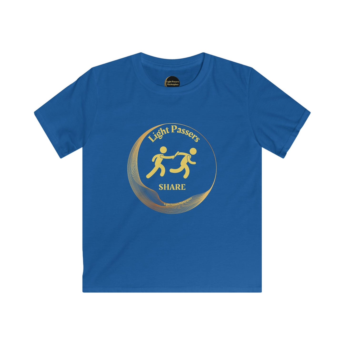 The Light Love and Peace Light Passers Share Youth T-Shirt featuring a playful graphic and classic fit, ideal for active and relaxed kids alike.