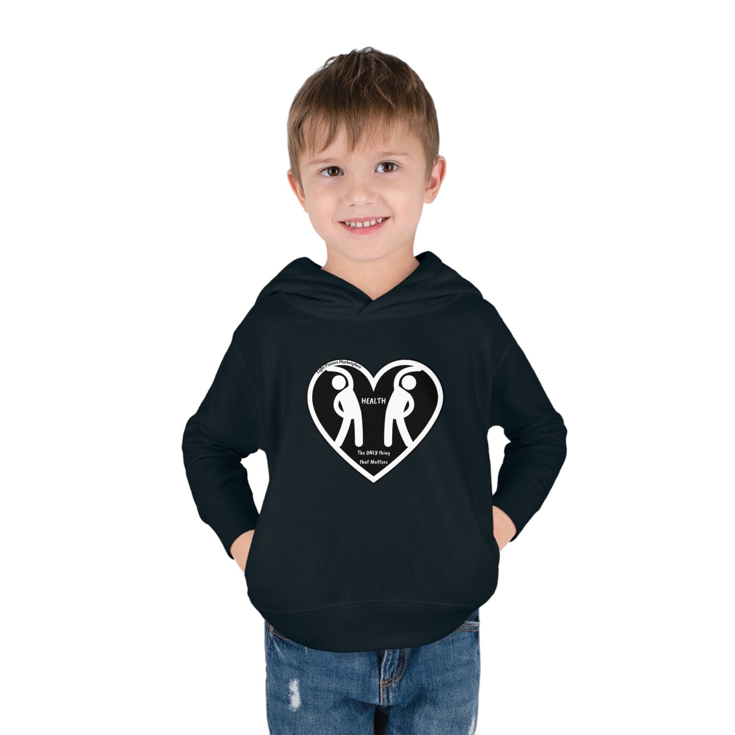 black health fitness stretch toddler hoodie