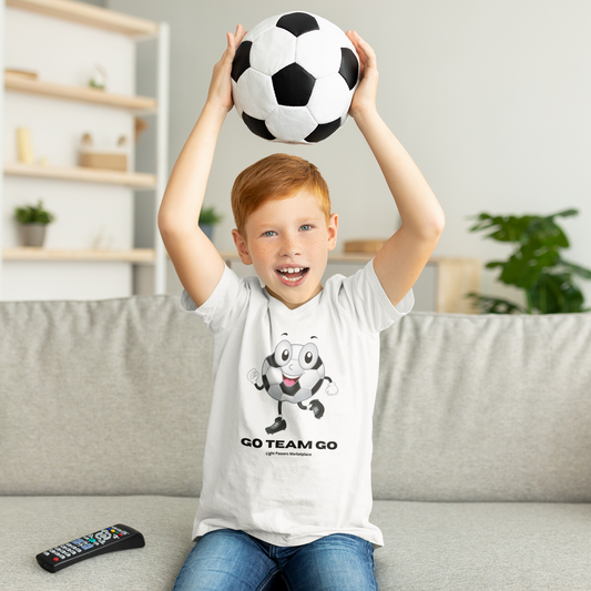 Light Passers Marketplace Soccer Ball Guy Youth Cotton T-shirt Fitness