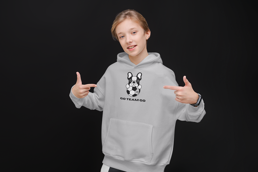 Light Passers Marketplace Soccer Dog Youth Hooded Sweatshirt, Fitness, Mental Health, Simple Messages
