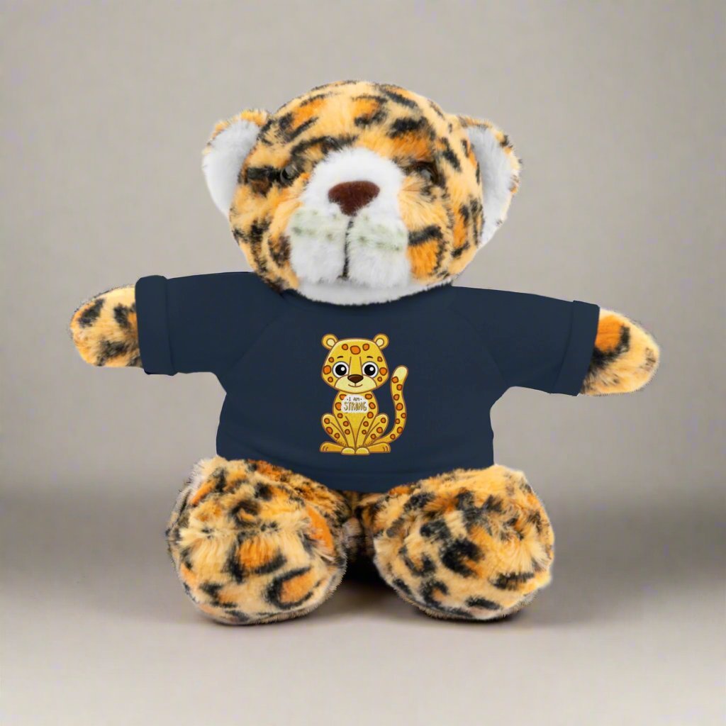 This cuddly Jaguar Stuffie reminds the owner that "I am Strong"