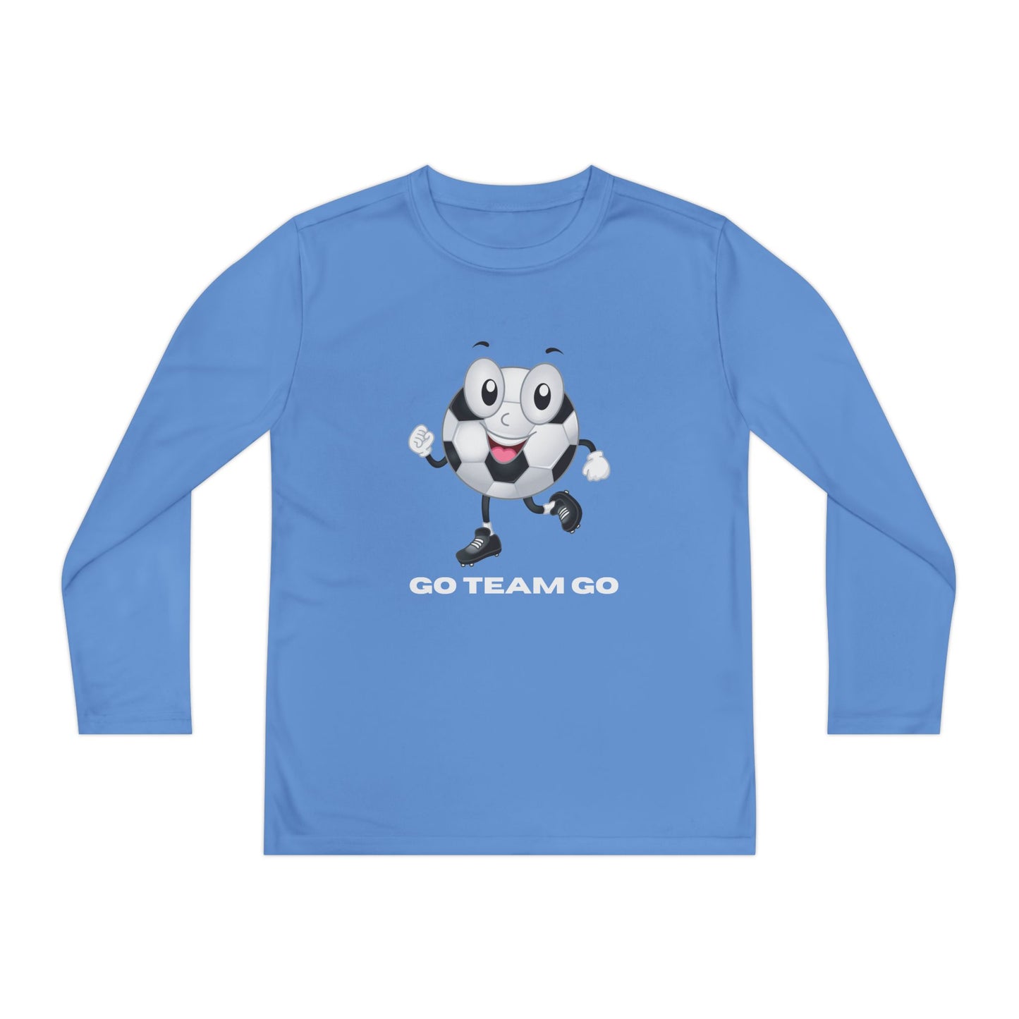 Youth Long Sleeve Soccer Ball Guy Go Team Go