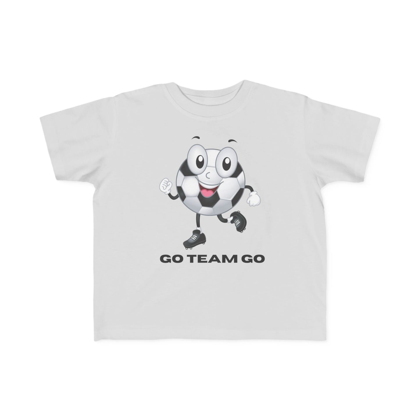 Toddler Soccer Ball Guy Tee — "Go Team Go" Kids