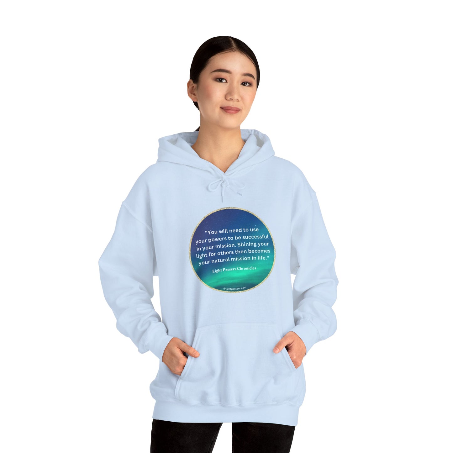 Light Passers Marketplace Use Your Powers Unisex Hooded Sweatshirt Inspirational Messages,  Mental Health
