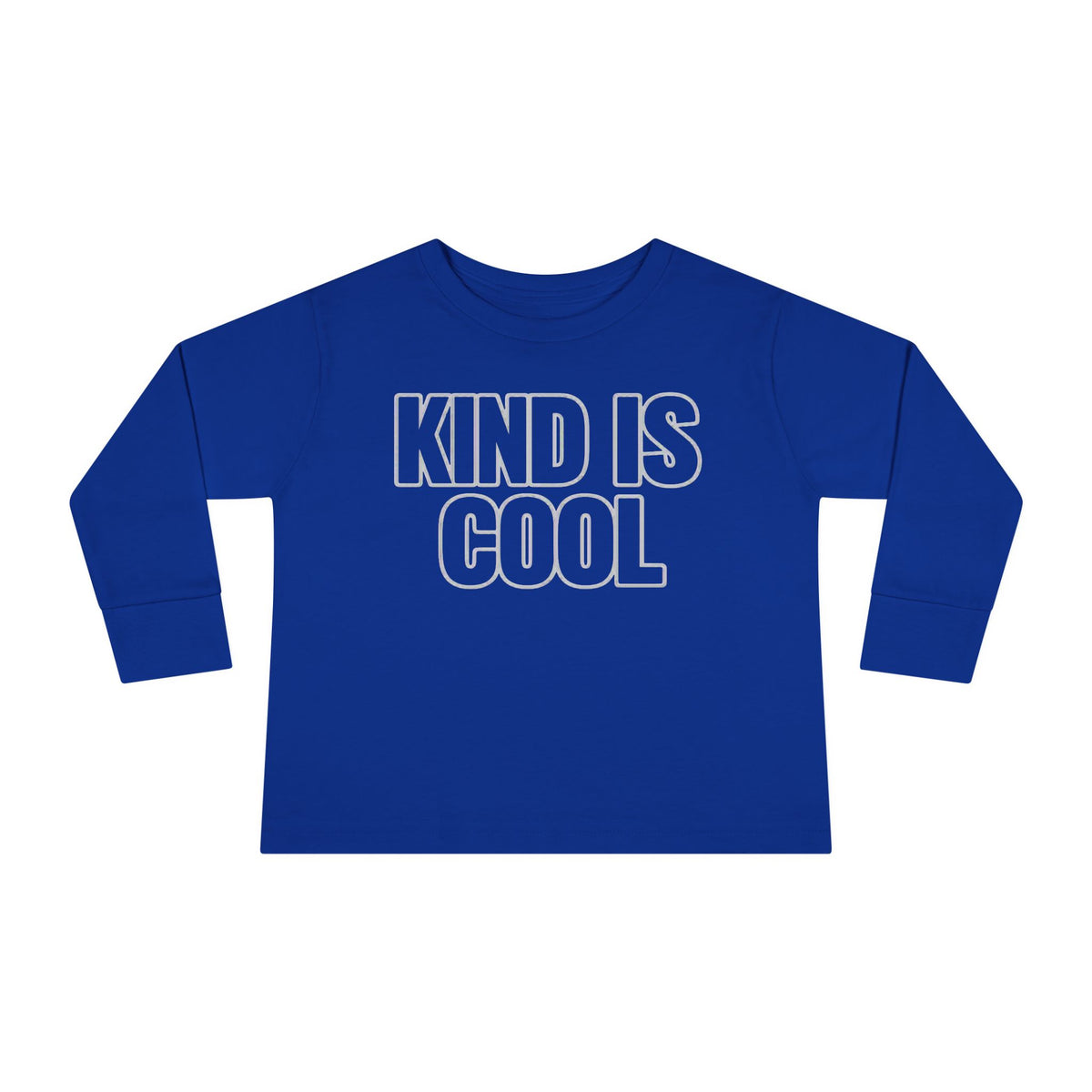 Kind Is Cool Toddler Long Sleeve Tee — Positive Kids Graphic Shirt