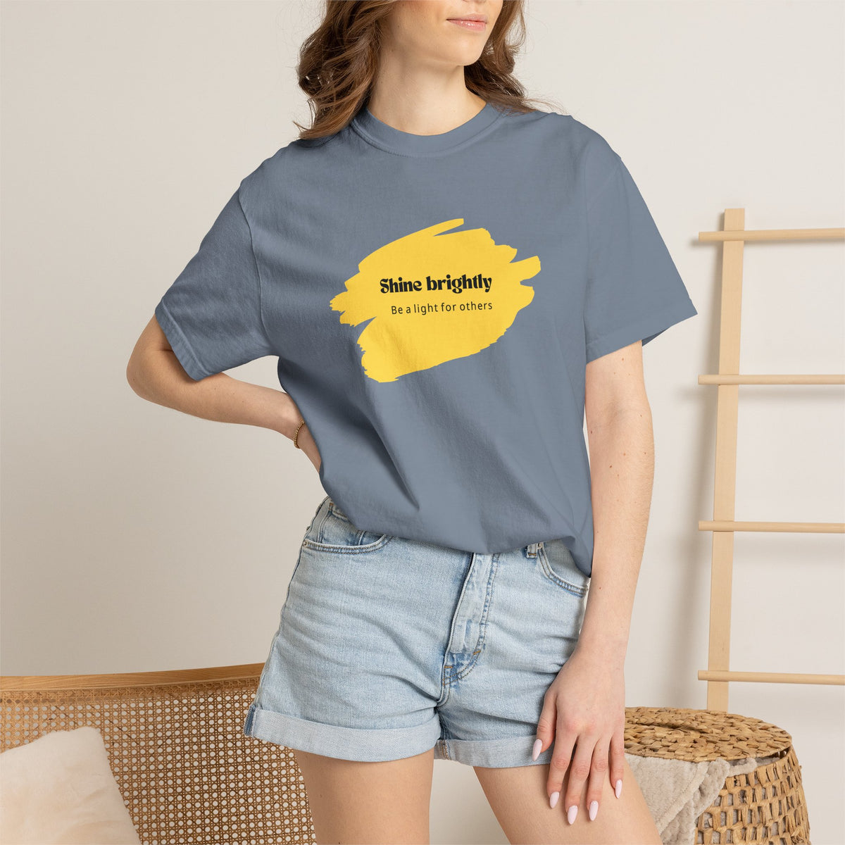 Adult Unisex T-shirt Shine Brightly for Others Inspirational Design