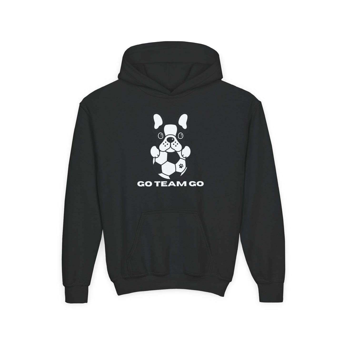 Youth Hoodie — Soccer Dog Go Team Go  Sweatshirt