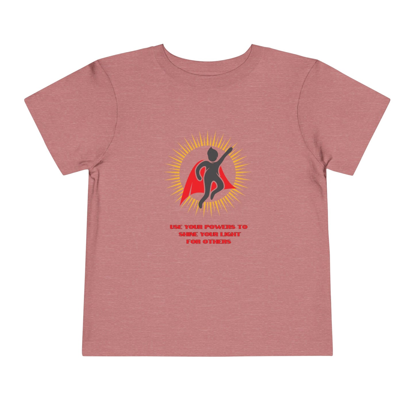 Toddler Tee - 'Use Your Powers to Pass Your Light' Superhero Graphic