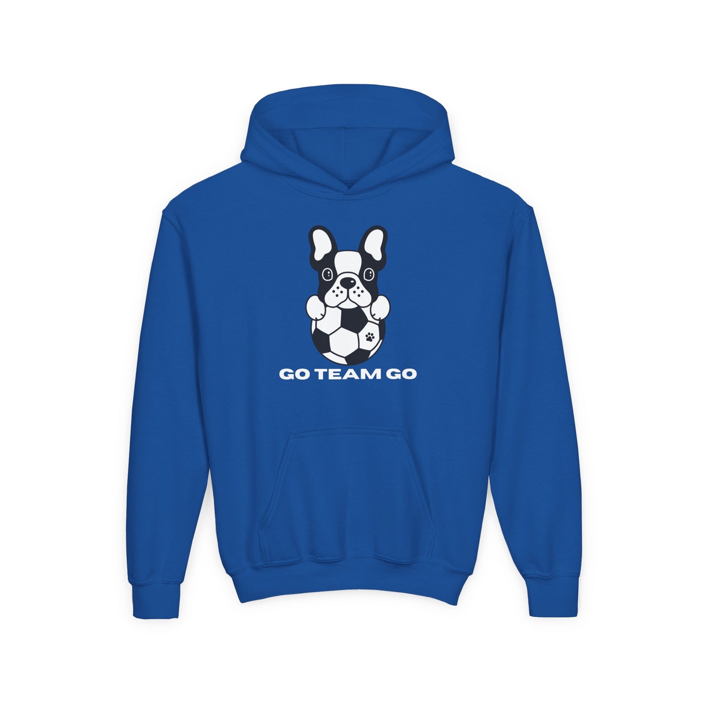 Youth Hoodie — Soccer Dog Go Team Go  Sweatshirt
