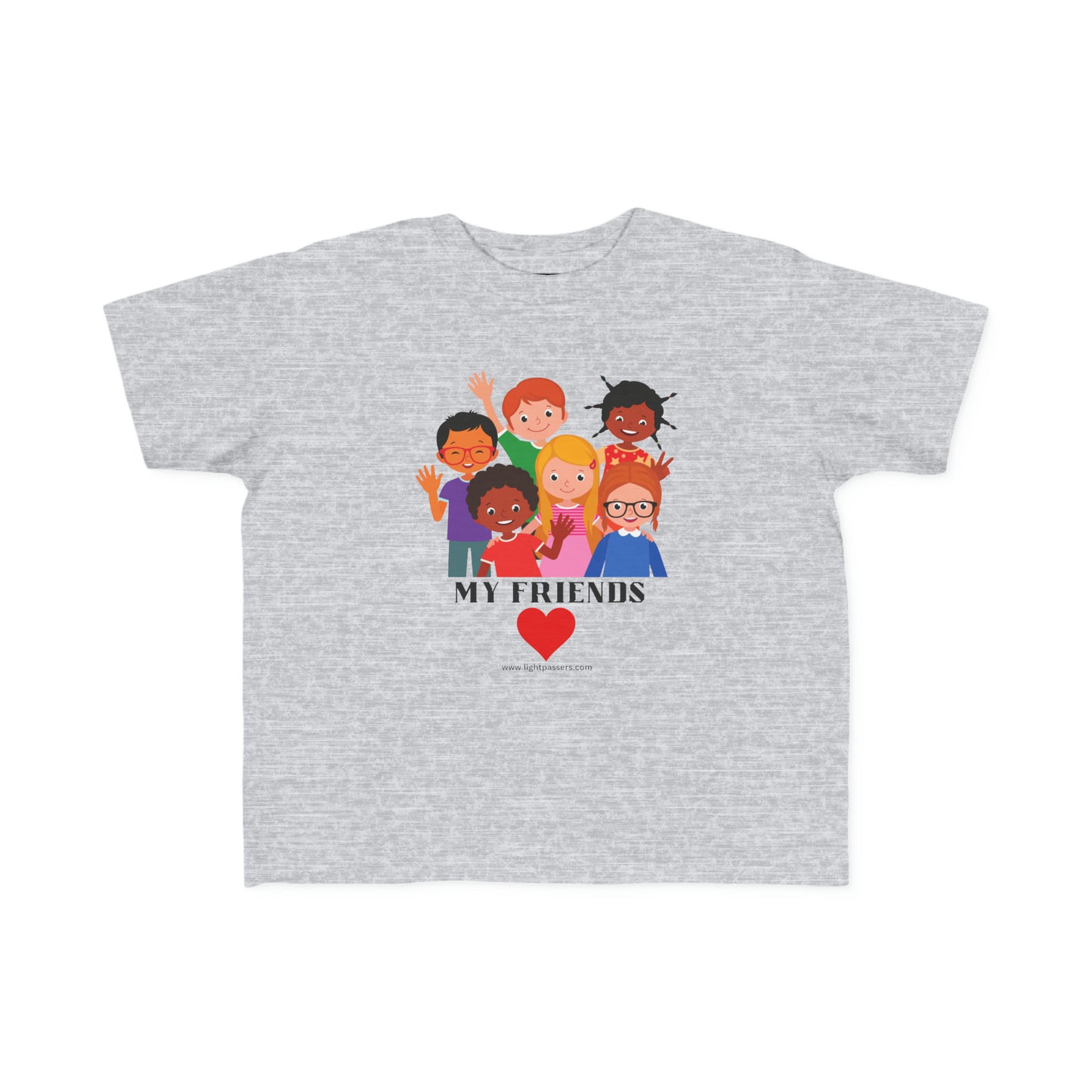 LIght Passers Marketplace My Friends Toddler Fine Jersey T-shirt Simple Messages, Diversity, Mental Health