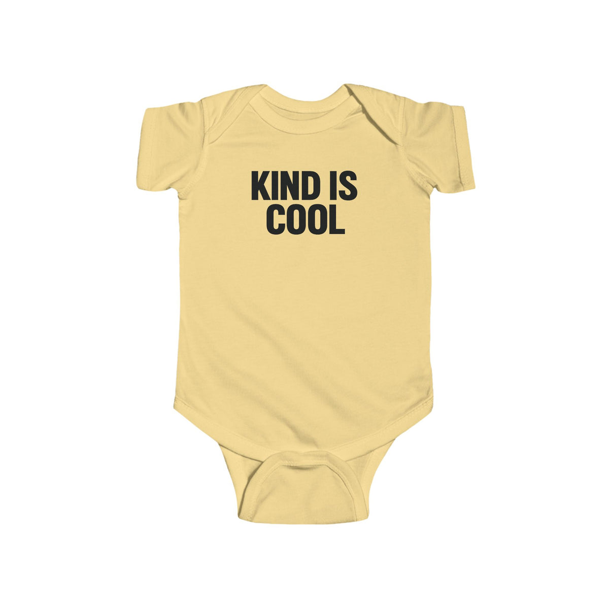 Kind Is Cool Baby Bodysuit — Infant Short-Sleeve Onesie with Positive Message