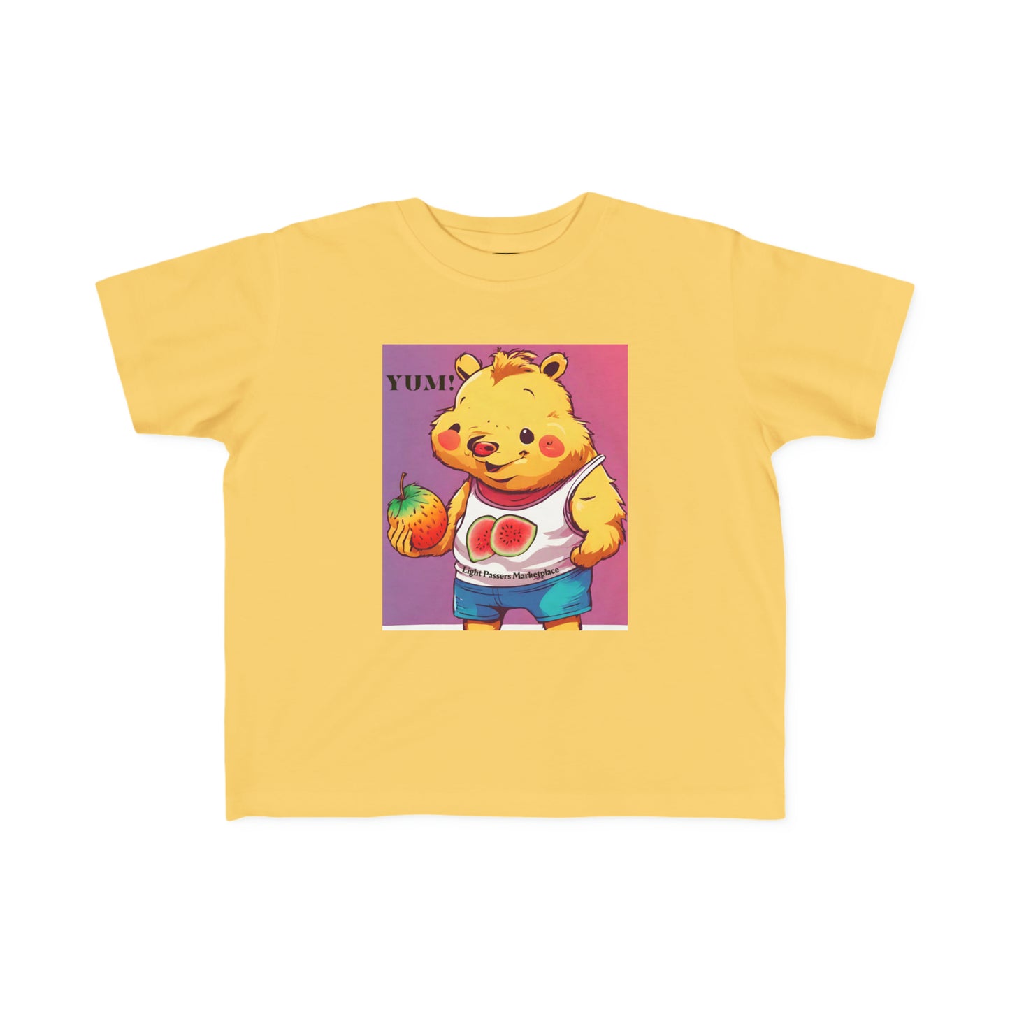 Light Passers Marketplace Yum Strawberries Toddler Fine T-shirt Nutrition, Fitness