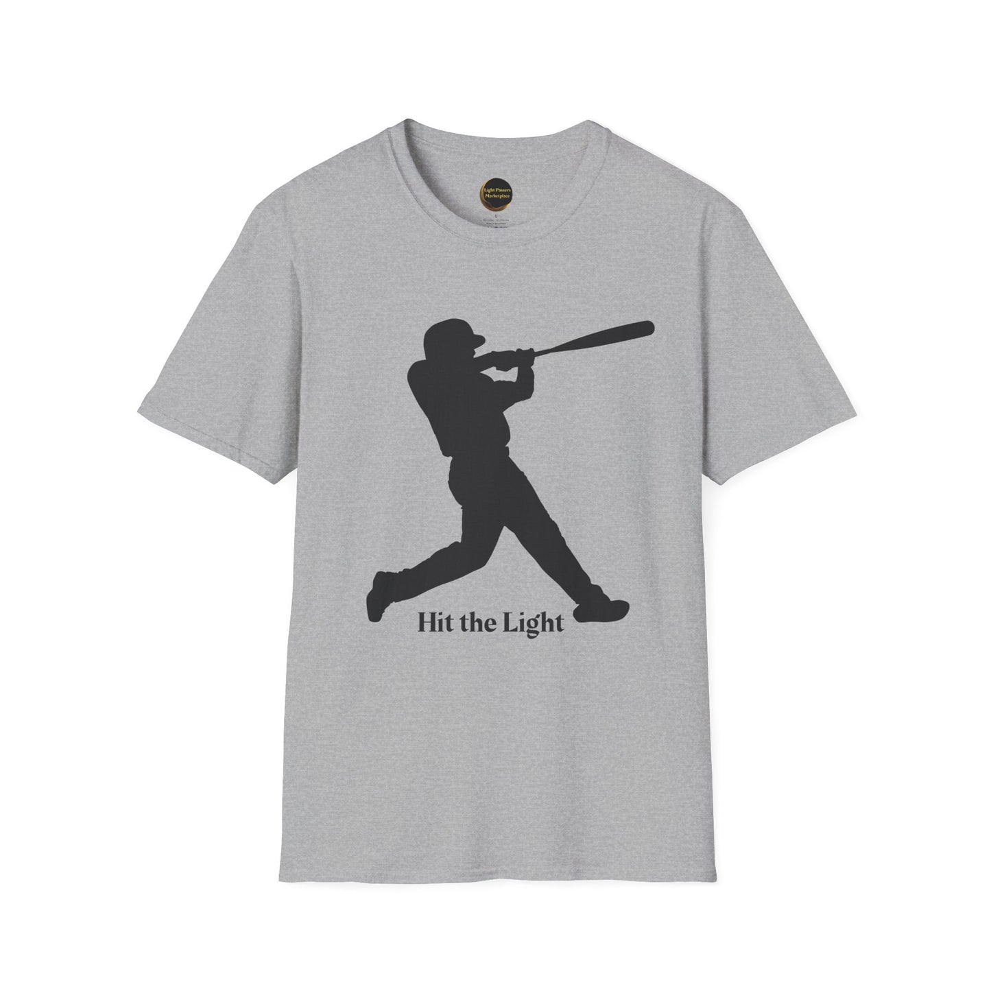 Teams Baseball Batter T-Shirt — "Hit the Light" Black Silhouette