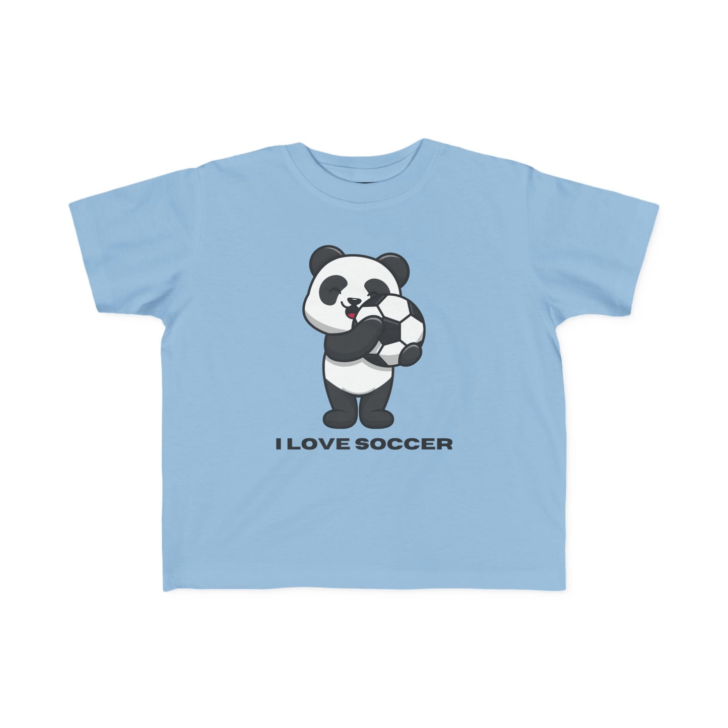 Toddler Soccer Panda T-Shirt — "I Love Soccer" Kids Tee