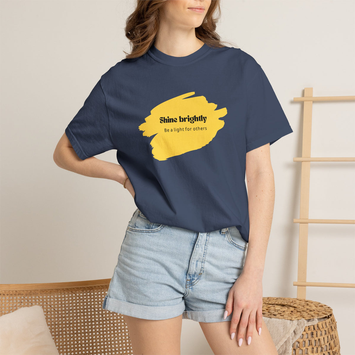 Adult Unisex T-shirt Shine Brightly for Others Inspirational Design