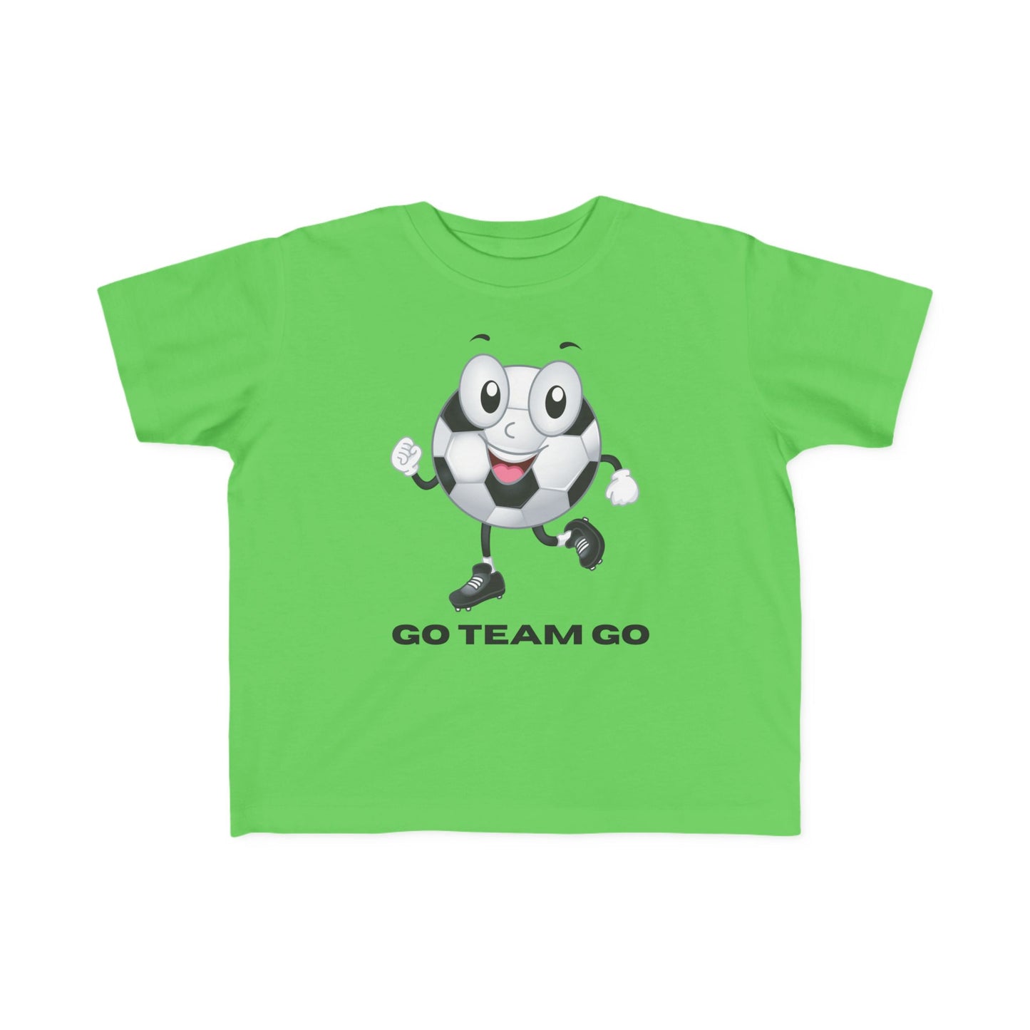 Toddler Soccer Ball Guy Tee — "Go Team Go" Kids