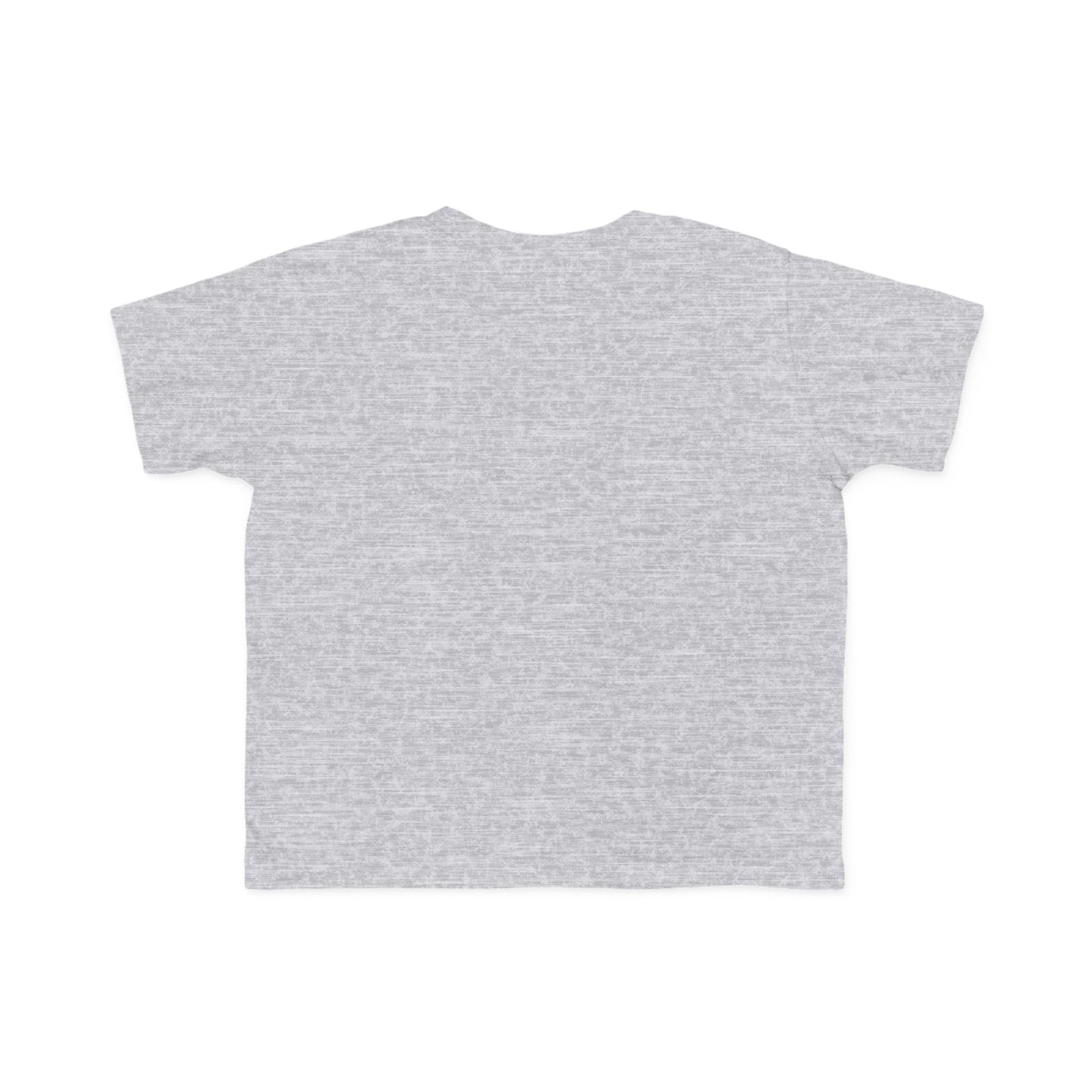 Back view of the Peace Astronaut Toddler T-shirt, a soft, plain light-gray tee designed for comfort and durability, perfect for toddlers' sensitive skin.