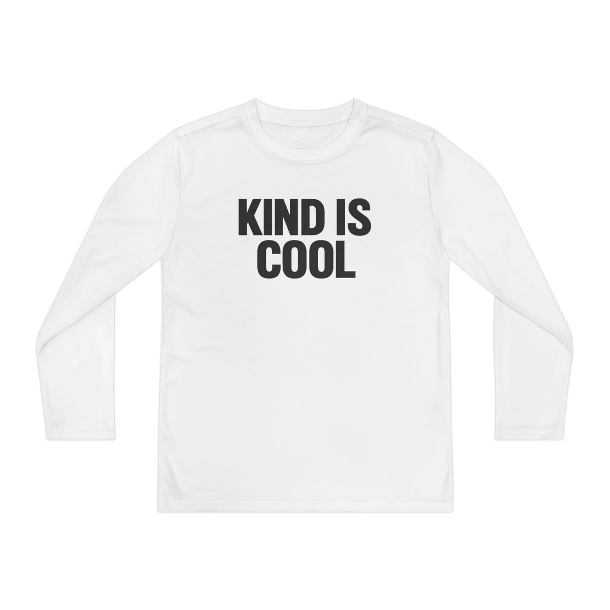 Youth Long Sleeve Tee — "Kind Is Cool" Positive Message Shirt