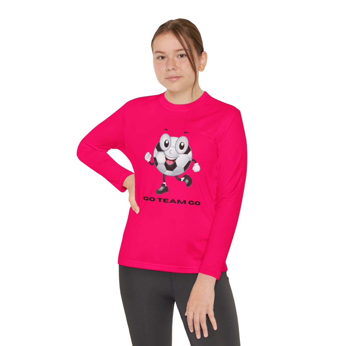 Youth Long Sleeve Soccer Ball Guy Go Team Go