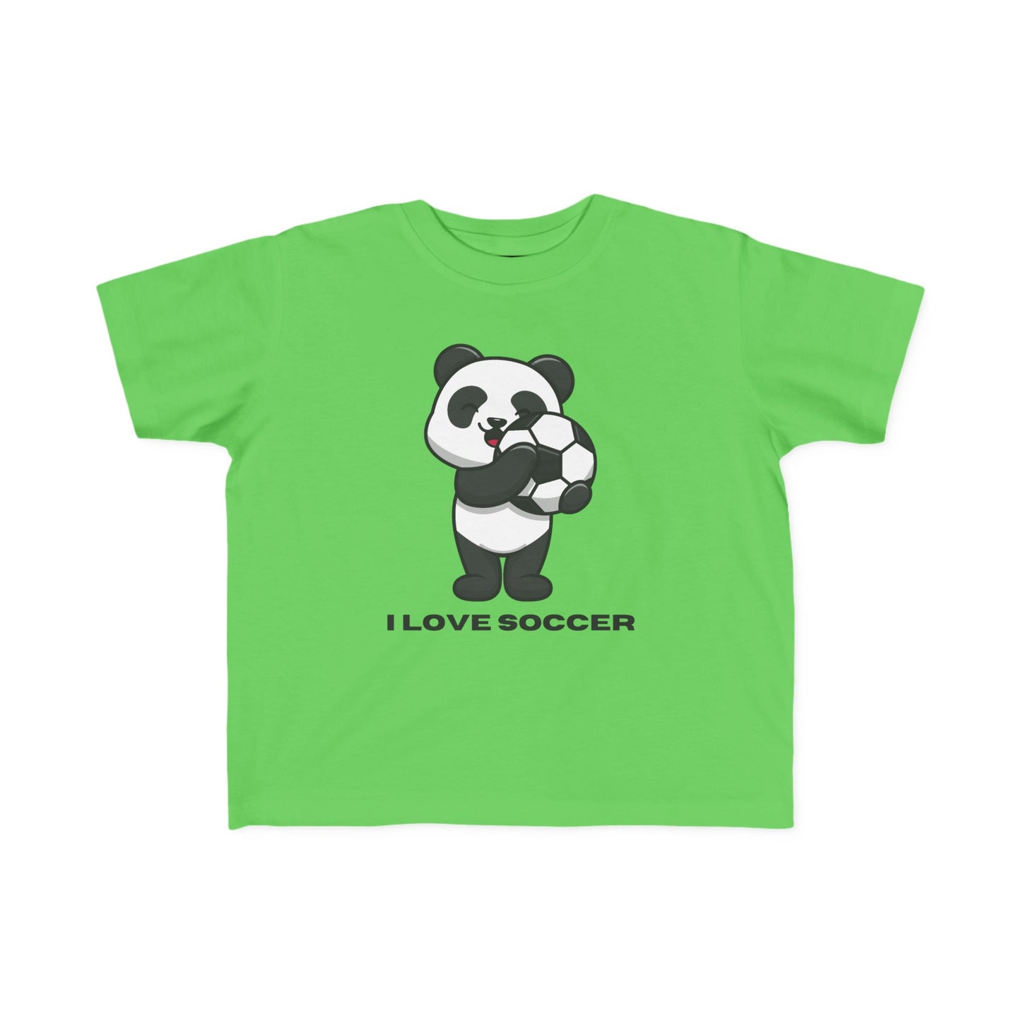 Toddler Soccer Panda T-Shirt — "I Love Soccer" Kids Tee