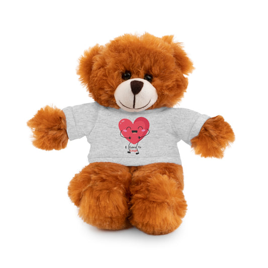 Cool Stuff Stuffies: Teddy bear with removable I Love to Laugh heart shirt, part of a set featuring six different animals, ideal for gifting.