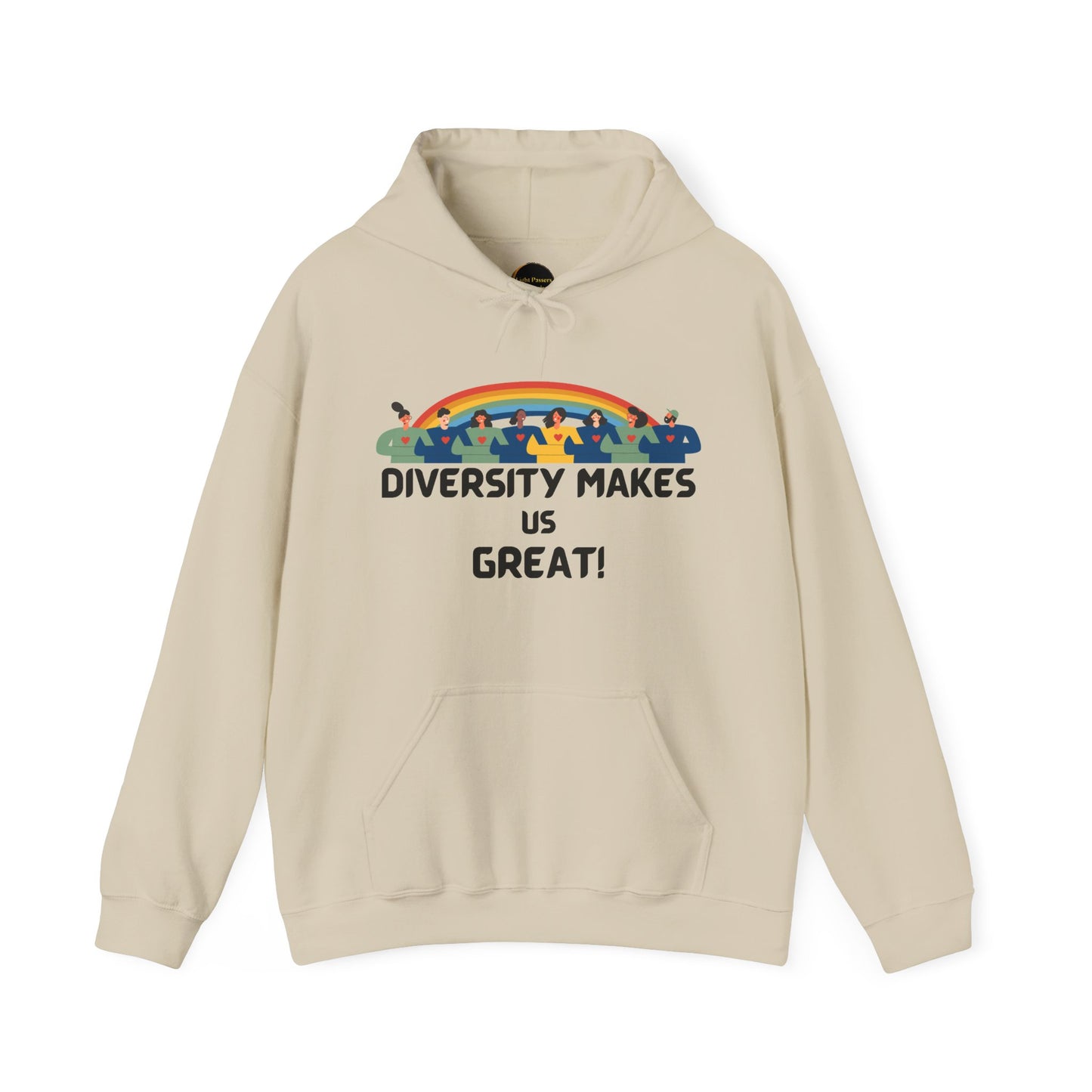 Diversity Makes Us Great Adult Unisex Hooded Sweatshirt Black or White Lettering