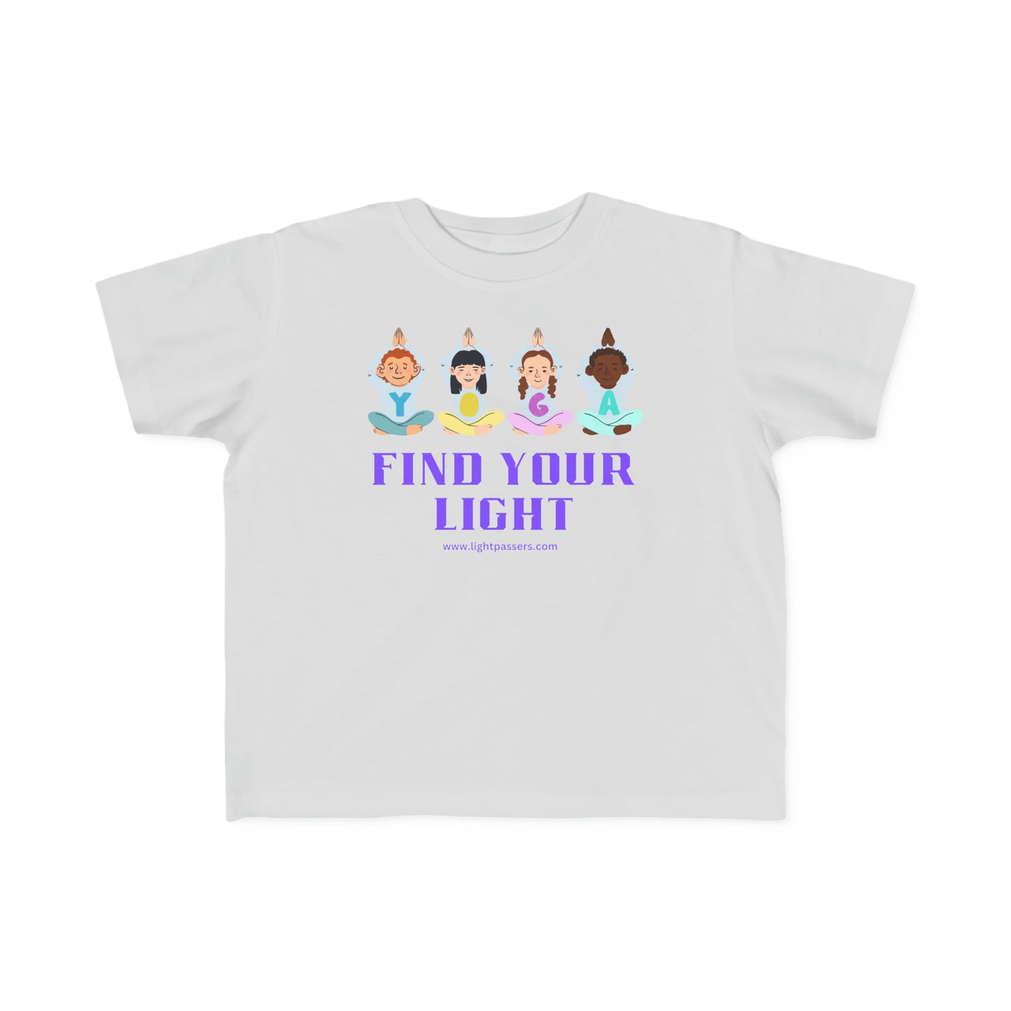 Light Passers Marketplace Yoga Find Your Light Toddler Fine Jersey T-shirt Simple Messages, Fitness, Mental Health, Diversity