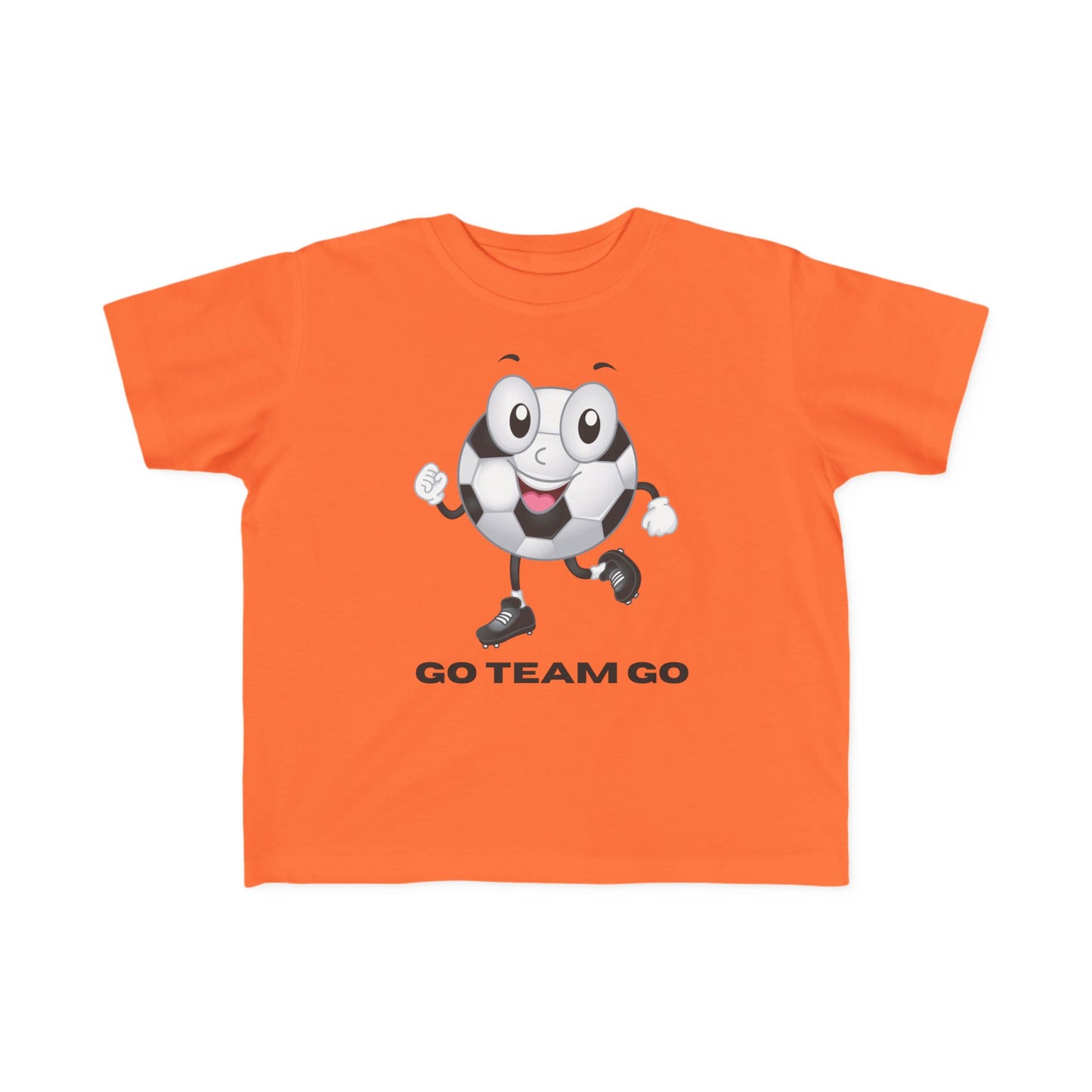Toddler Soccer Ball Guy Tee — "Go Team Go" Kids