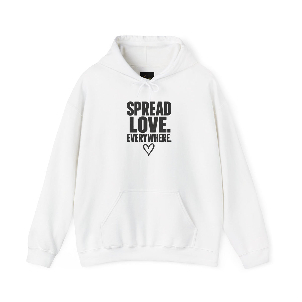 Spread Love Everywhere Adult Unisex Hoodie — Inspirational Graphic