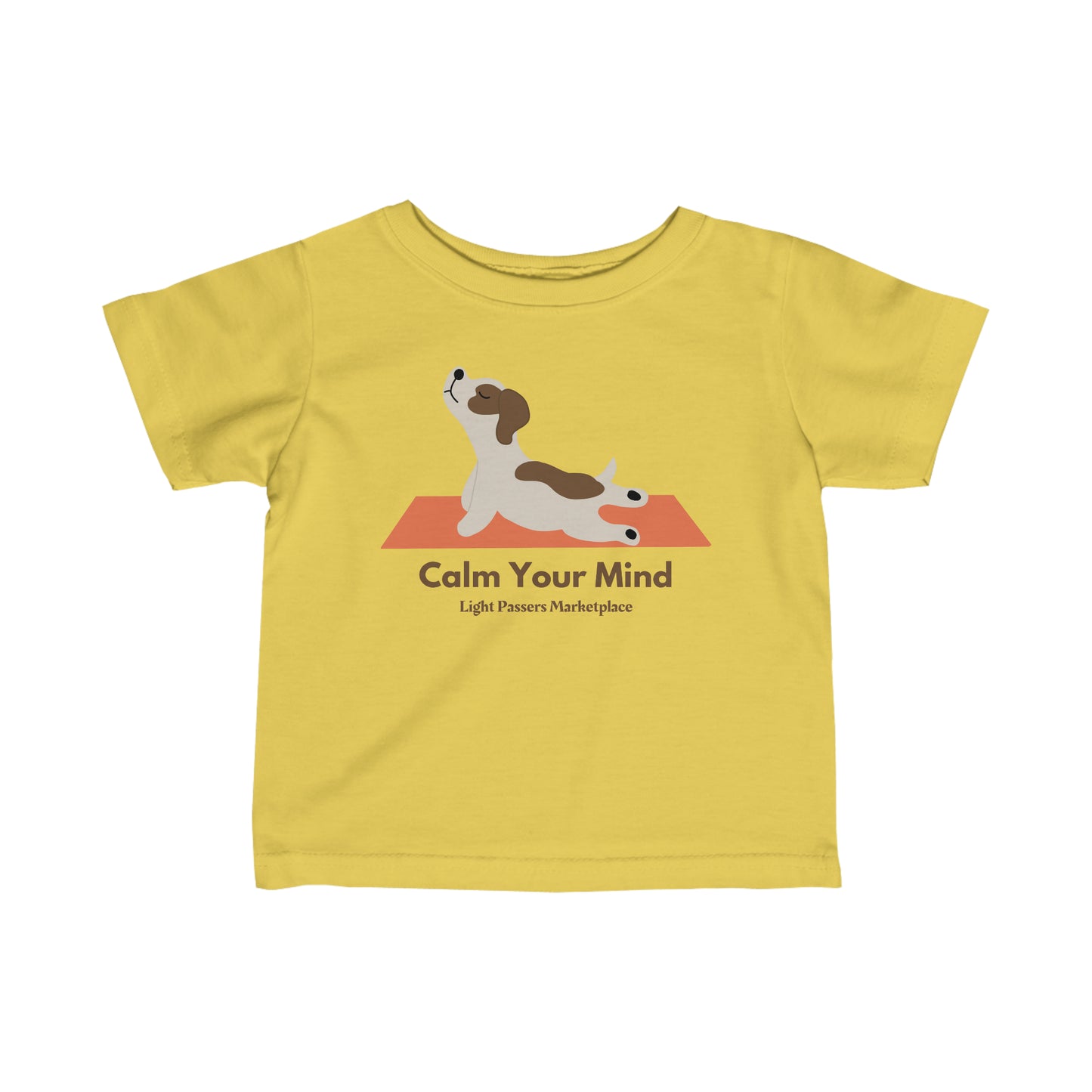 Light Passers Marketplace Yoga Calm Dog Baby T-shirt Fitness, Mental Health