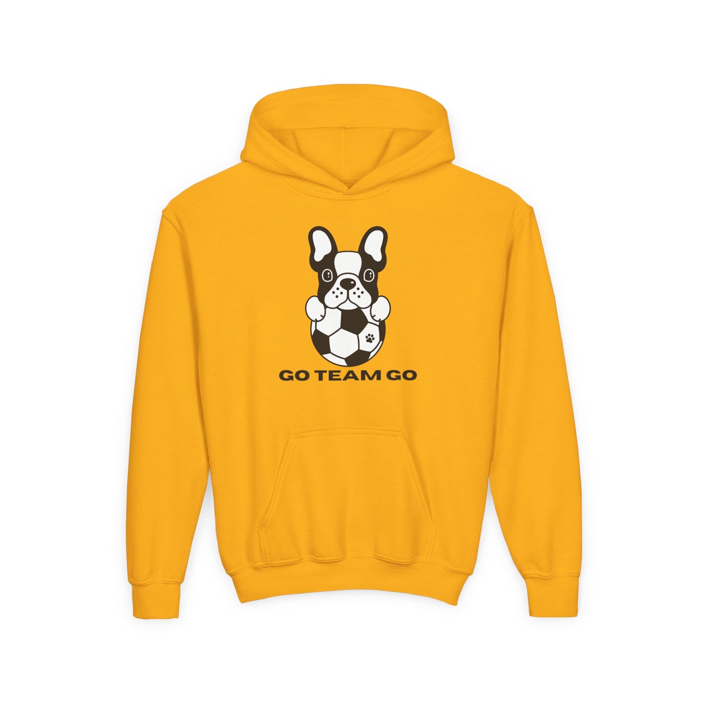 Youth Hoodie — Soccer Dog Go Team Go  Sweatshirt
