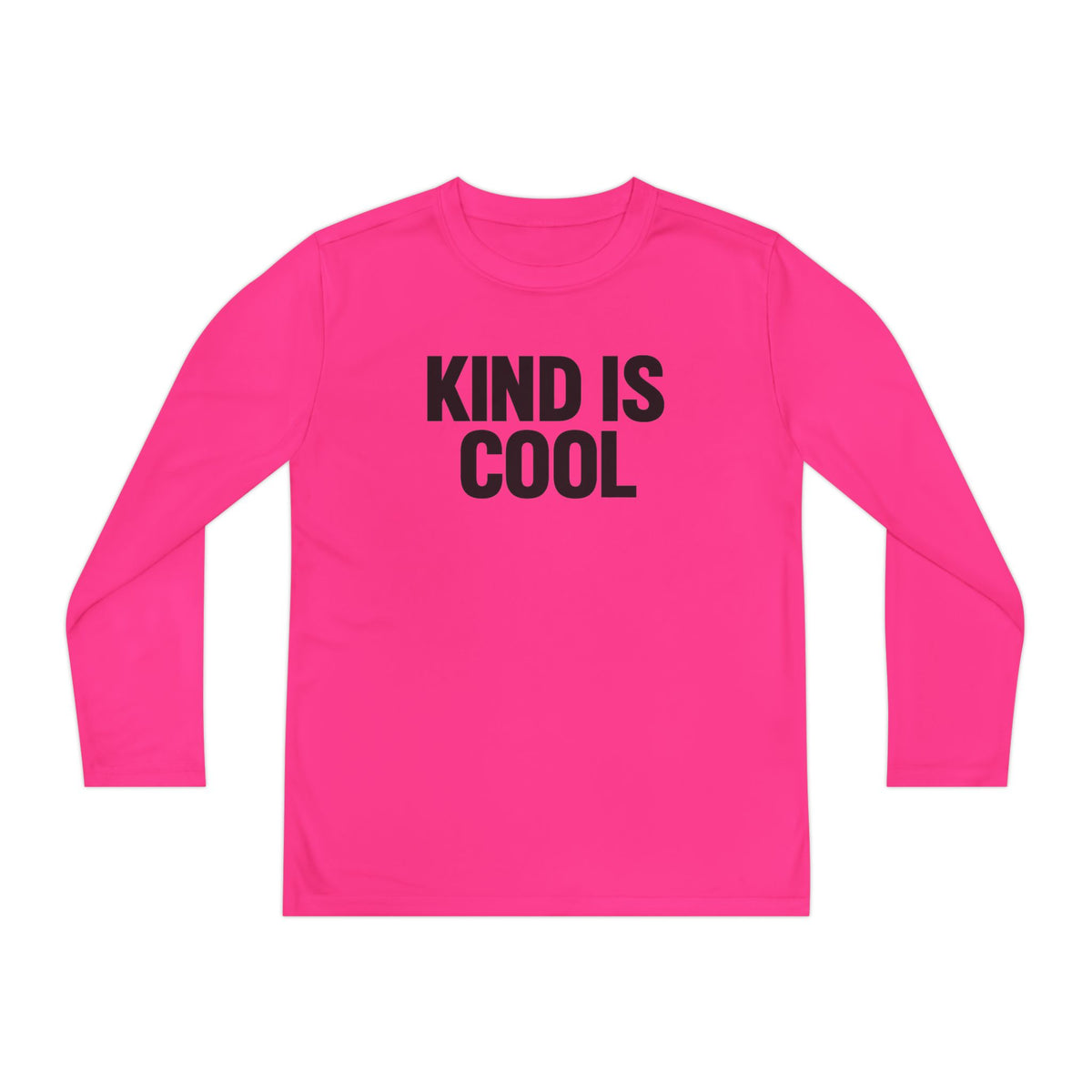 Youth Long Sleeve Tee — "Kind Is Cool" Positive Message Shirt