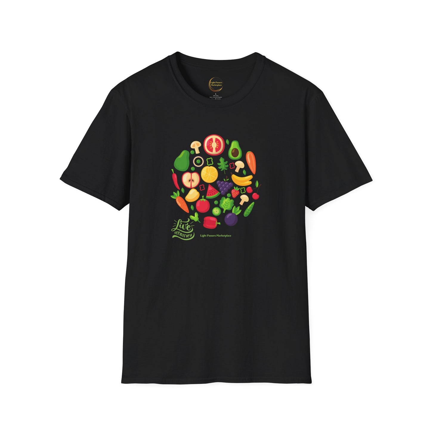 Light Passers Marketplace Live Healthy Unisex Softstyle T-Shirt, Nutrition