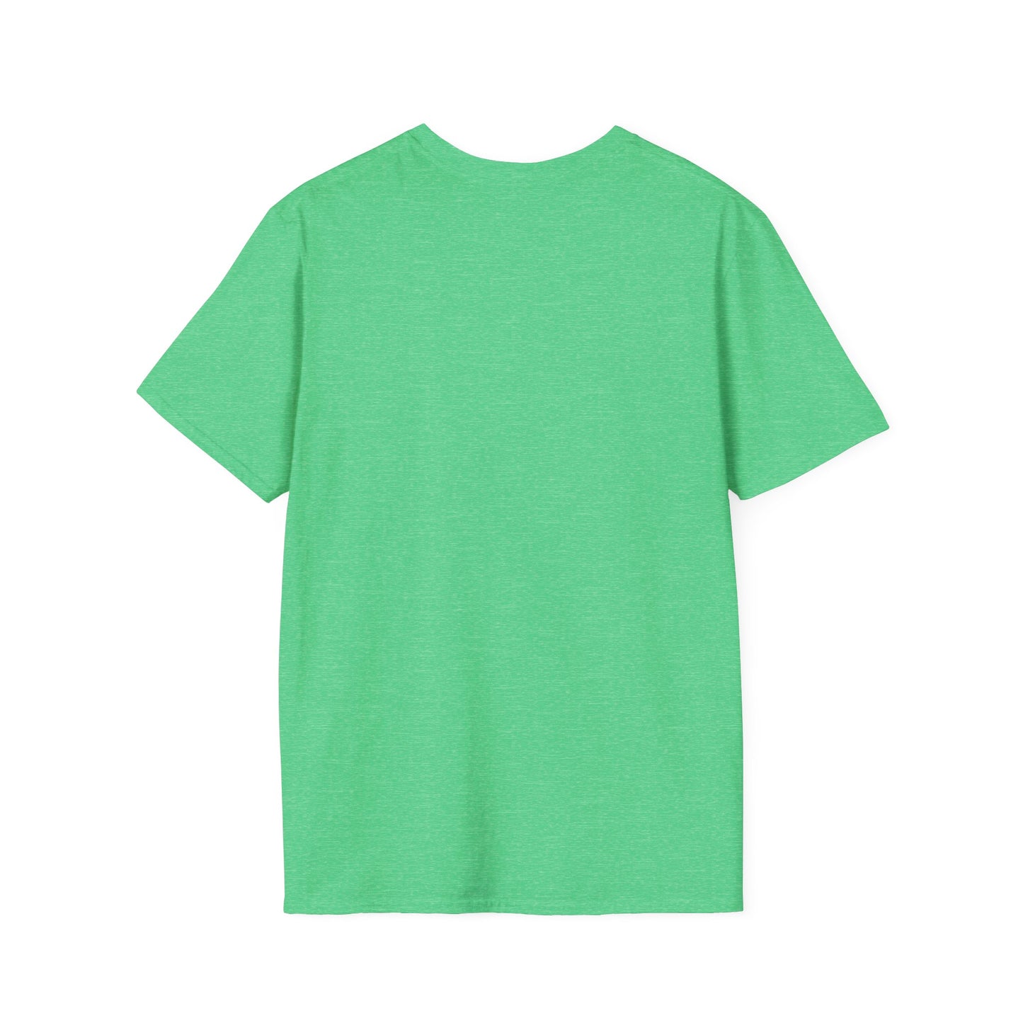 Back view of the Soccer Dog Unisex T-Shirt in heathered green, featuring a classic fit and durable design, perfect for casual comfort from Light Passers Marketplace.