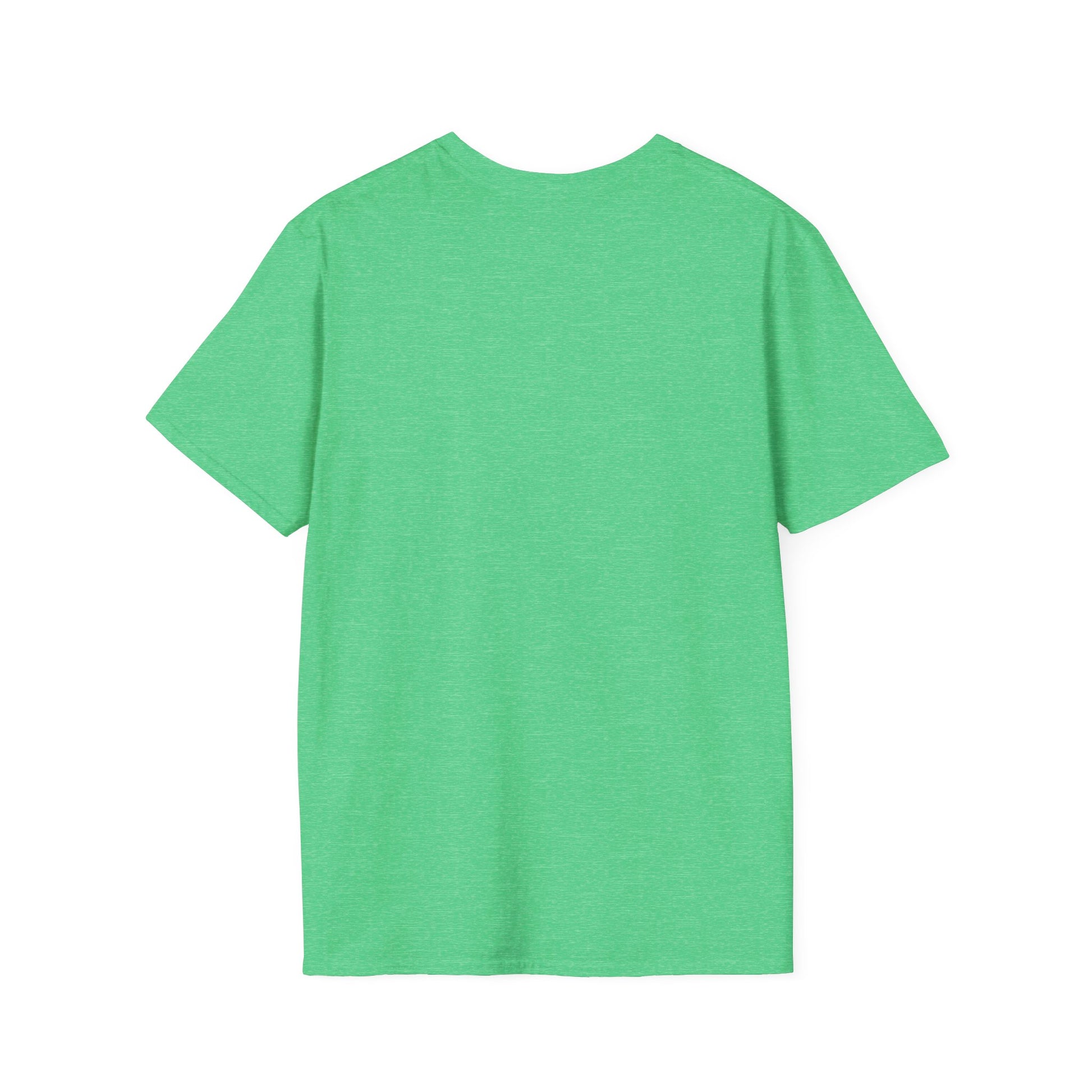 Back view of the Soccer Dog Unisex T-Shirt in heathered green, featuring a classic fit and durable design, perfect for casual comfort from Light Passers Marketplace.