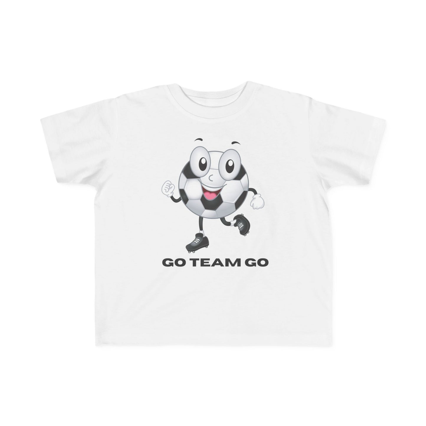 Toddler Soccer Ball Guy Tee — "Go Team Go" Kids