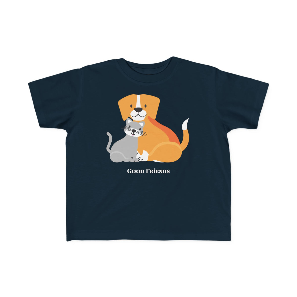 Toddler Tee — 'Good Friends' Dog & Cat Cute Animal Graphic