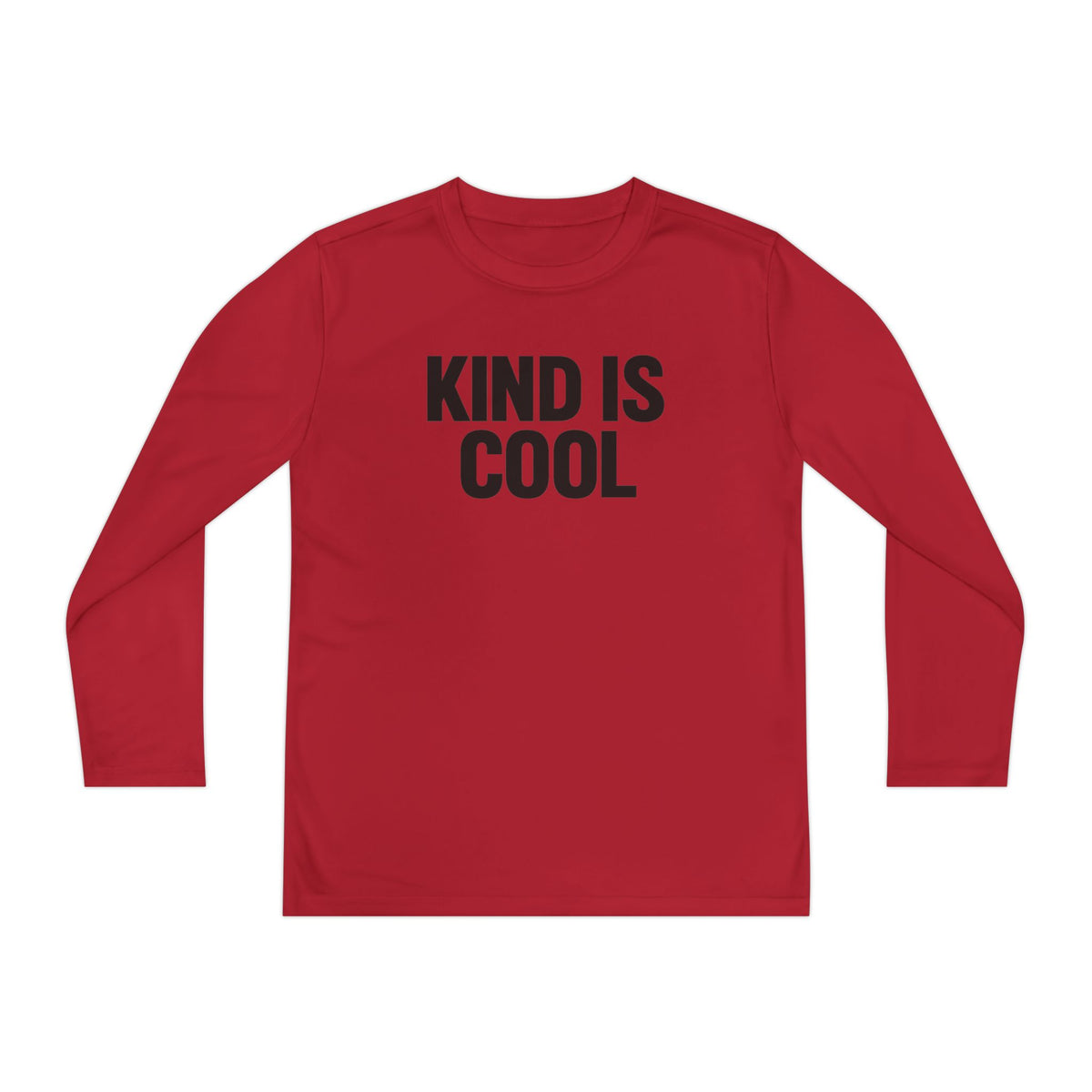 Youth Long Sleeve Tee — "Kind Is Cool" Positive Message Shirt