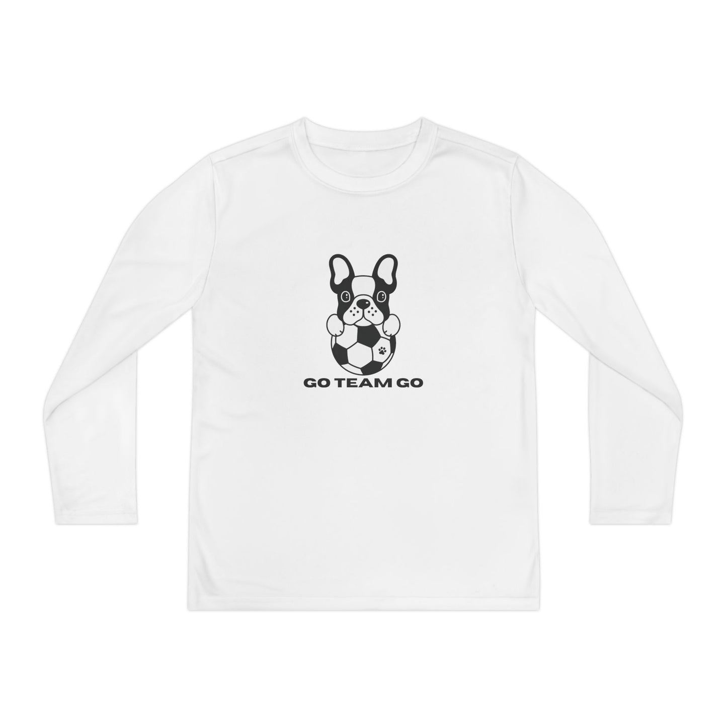 Youth Long Sleeve Soccer Dog Go Team Go