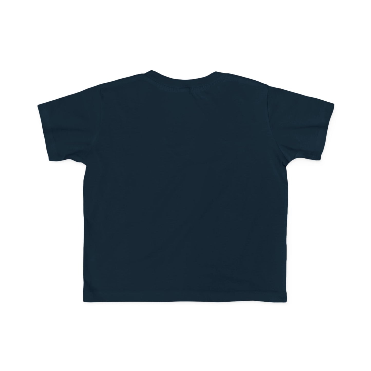 Peace Astronaut Toddler T-shirt, showcasing a soft, navy-blue design ideal for sensitive skin, emphasizes comfort and durability for early adventures.